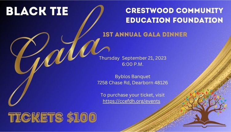 alt image flyer of Crestwood Community Education Foundation 1st annual gala 