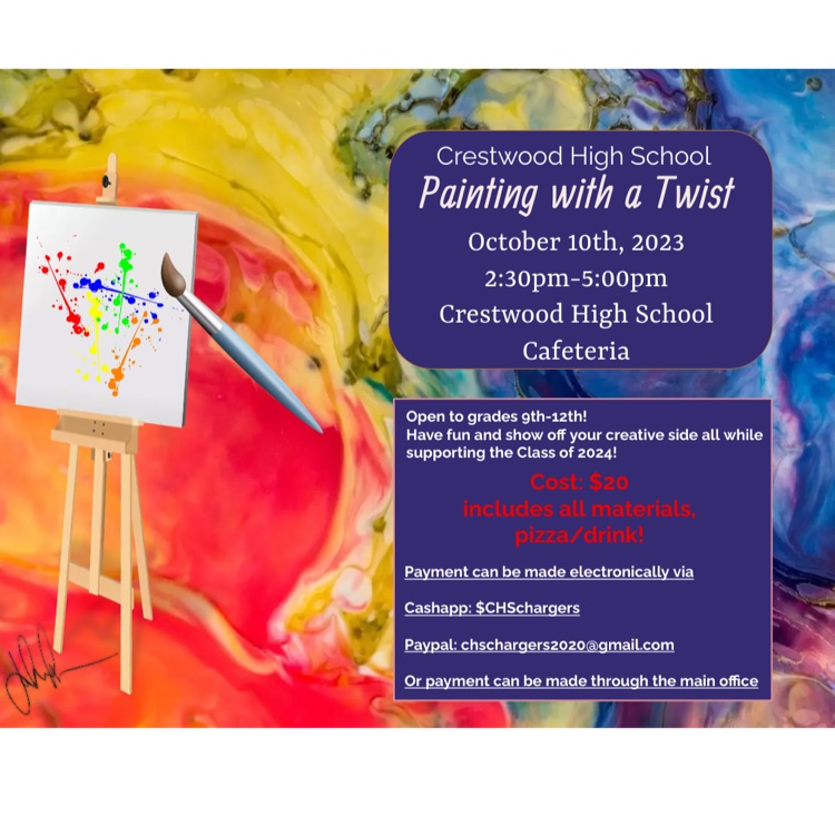 Painting at CHS fundraiser on 10/10